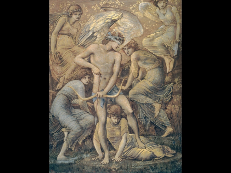 Burne-Jones Edward Coley - Le terrain de chasse de Cupidon.jpg